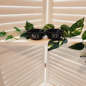 RAE DUNN PINCH / DASH SALT & PEPPER DISHES